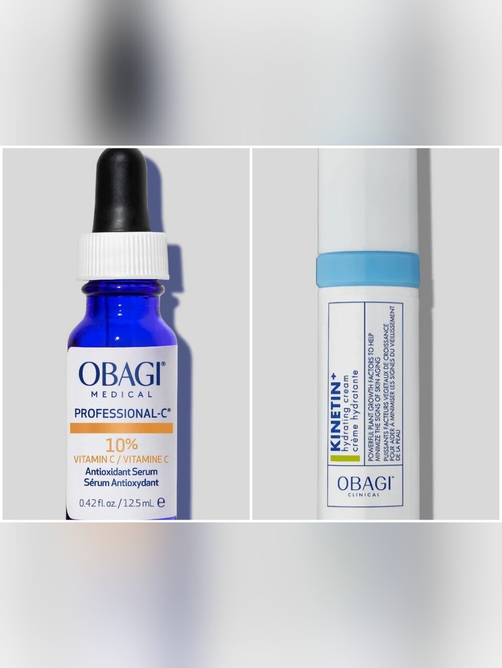 Obagi Kinetin Hydrating Cream 1.7 fl.oz & Professional C Serum .42 Fl.oz.